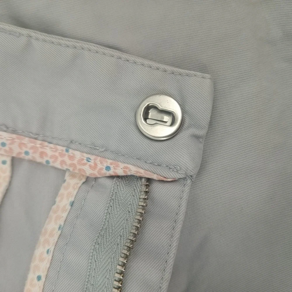 Bonobos Mens Washed Chino Shorts Light Grey 7 Inch Inseam Size 34 Cotton Twill
